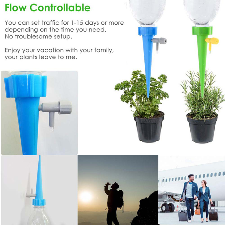 Dụng Cụ Tưới Cây Tự Động Nhỏ Giọt Gắn Chai Nước Combo 10 Chiếc