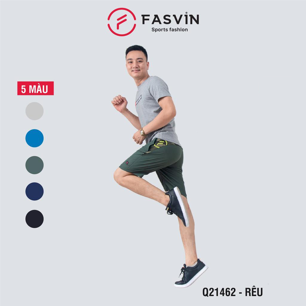 Quần đùi nam Fasvin Q21462.HN vải gió chun co giãn mềm mại thoải mái vận động