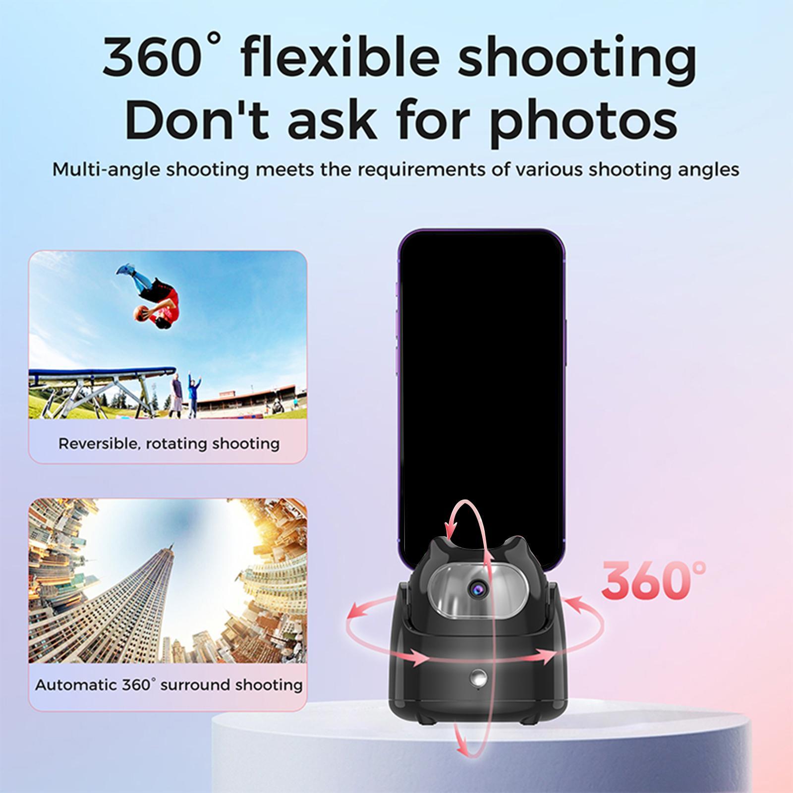 Live Broadcast Bracket Phone Holder 360 Degree Rotating Face Tracking Stand Gimbal Stabilizer for Video Recording Photography