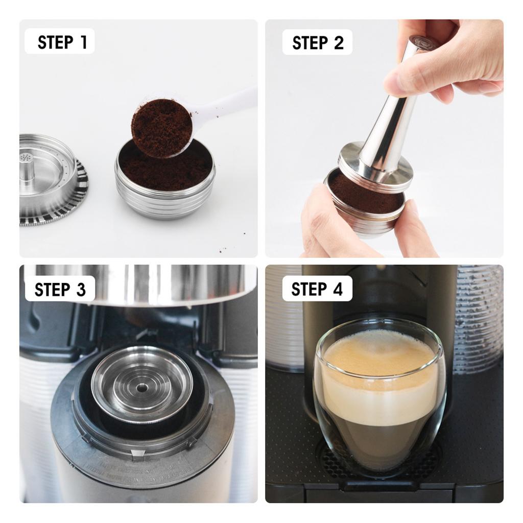 Large Capacity Reusable Coffee Capsule Cup Filter Home Office for