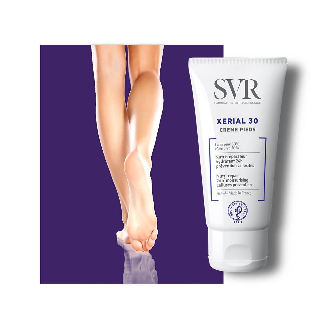 Kem Dưỡng Bàn Chân Cho Da Rất Khô, Thô Sần, Nứt Nẻ SVR Xerial 30 Creme Pieds 50ml + Tặng kèm 1 túi lưới rửa mặt tạo bọt