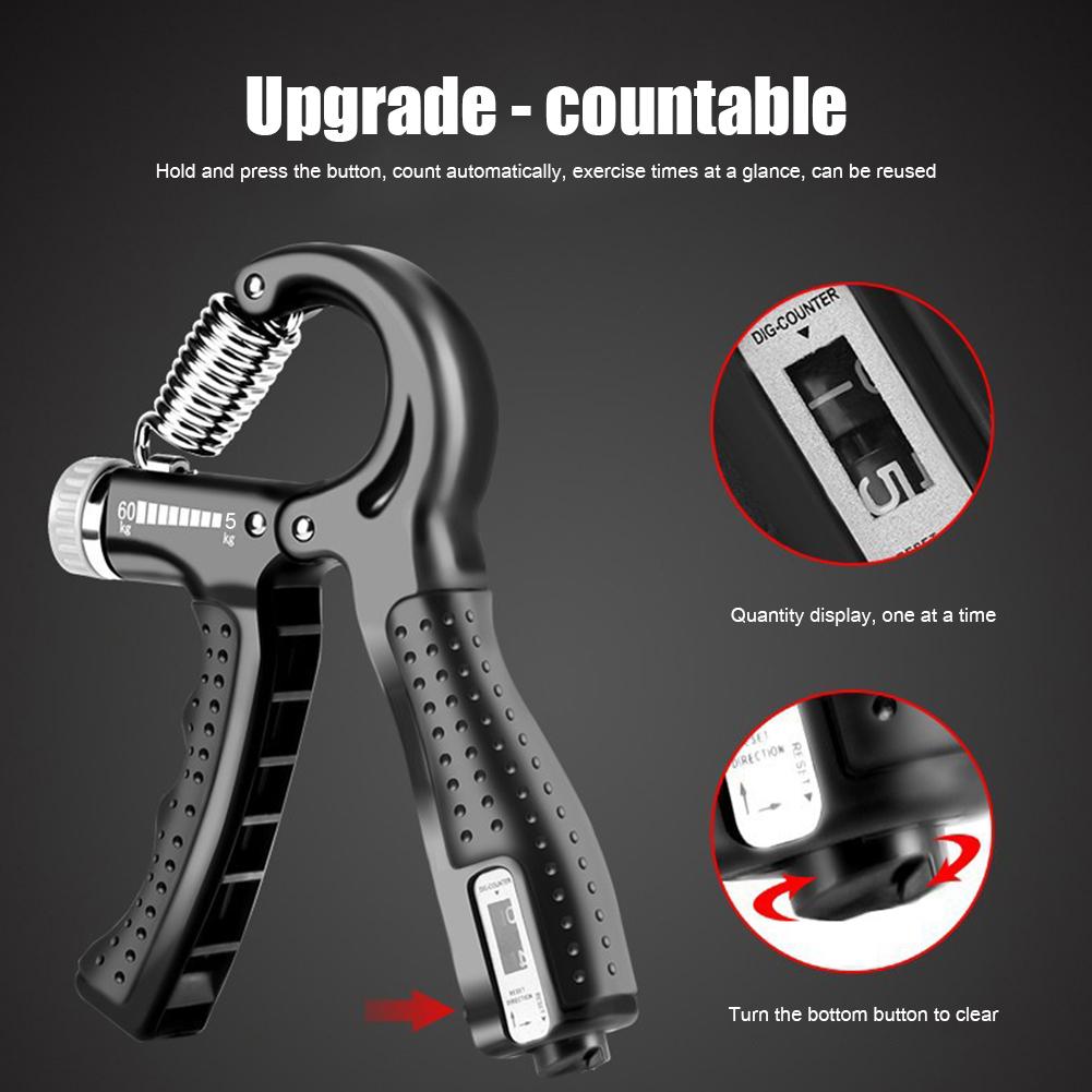 1/2pcs có thể đếm được sức mạnh sức mạnh tập thể dục tập thể dục có thể điều chỉnh thể thao thể thao tay nắm tay tay nắm ngón tay cái kẹp cổ tay Color: 2PCSS Orange