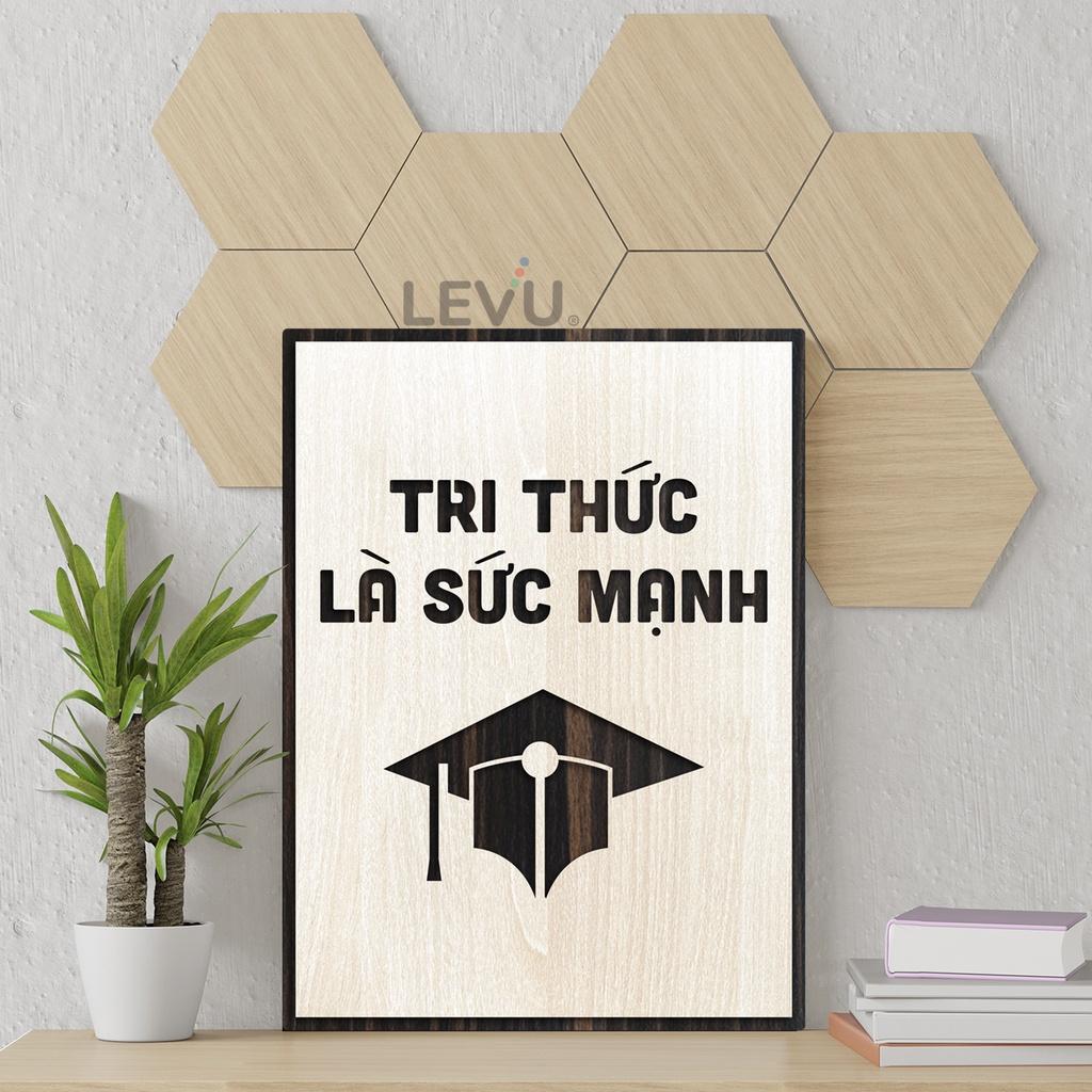 Tranh tạo động lực học LEVU LV045 "Tri thức là sức mạnh"