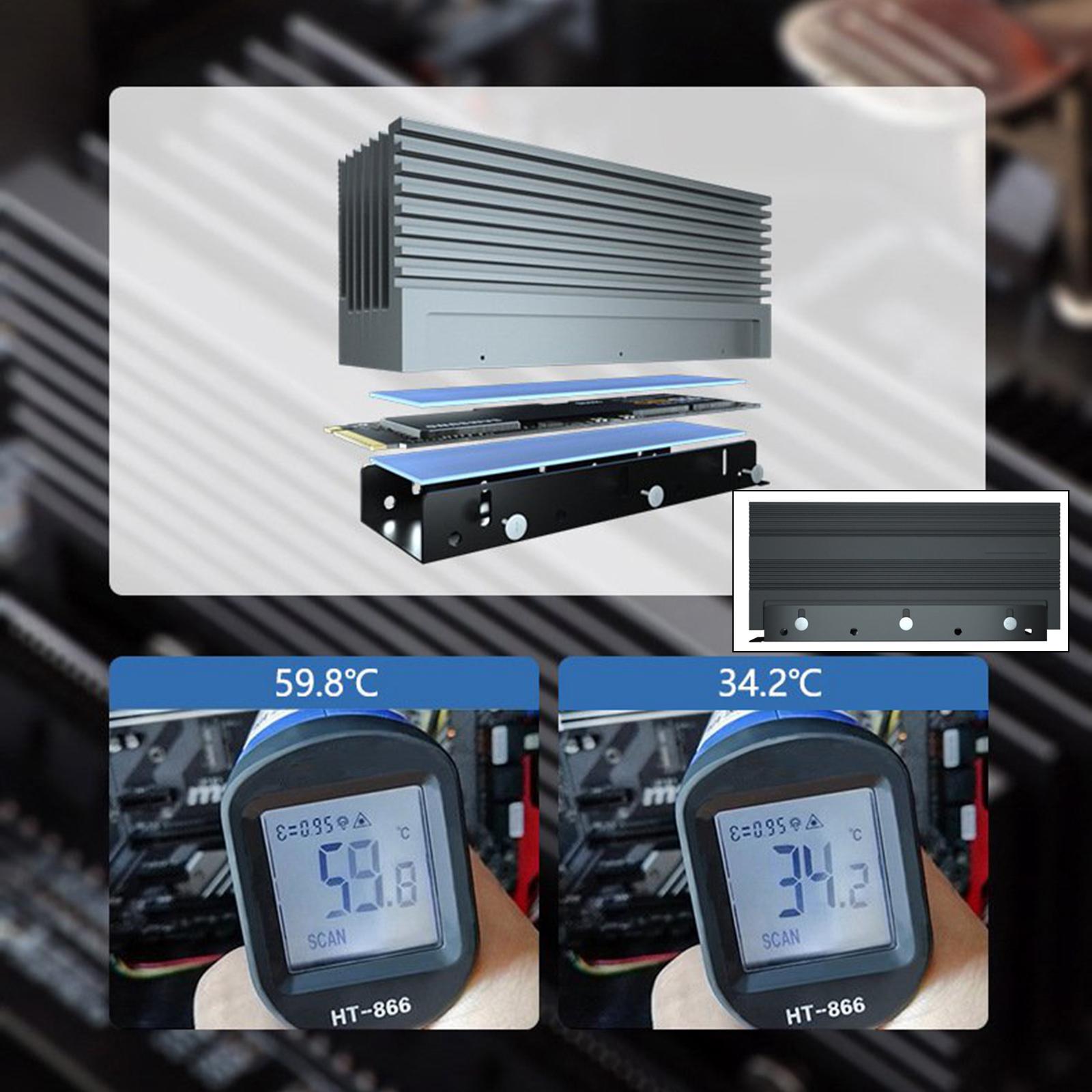 Heat Sink Heatsink, with Silicone Pad Cooling for M.2 2280 SATA for NVMe for NGFF protocol