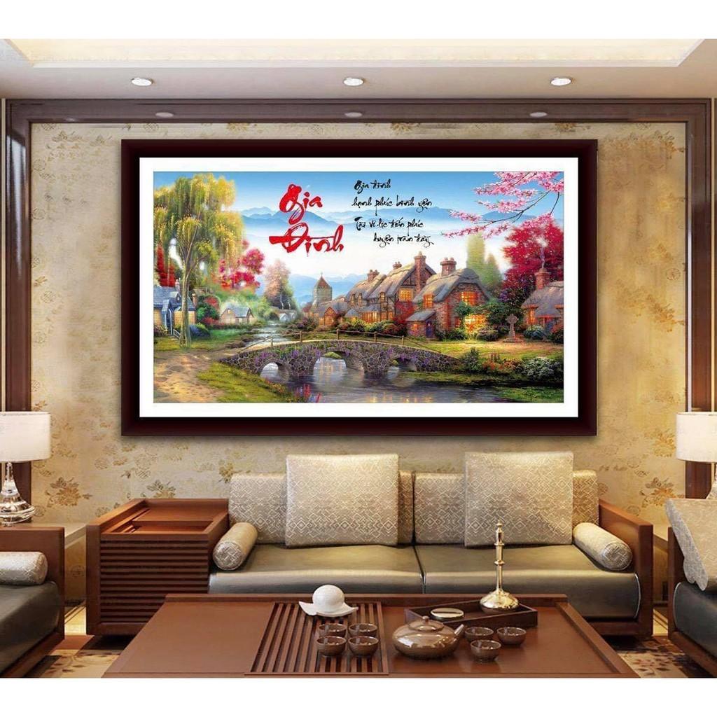Tranh đá gia đình hạnh phúc bình yên ... LG1993 - kích thước: 110 * 60cm.
