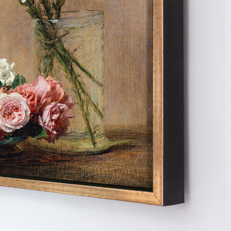 Tranh in canvas treo tường danh hoạ Henri Fantin–Latour "Roses and lilies