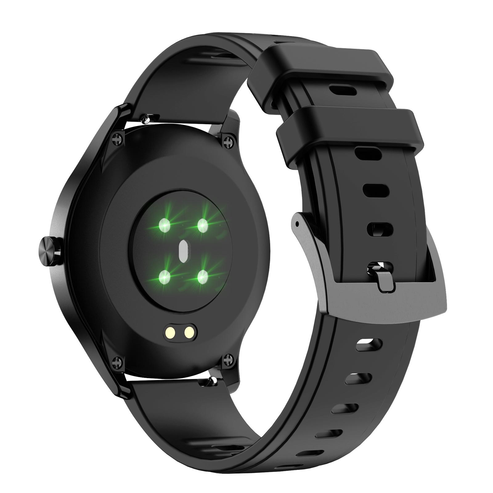 Sports Smartwatch 1.28 inch Bluetooth Call Pedometer Touch Screen Black