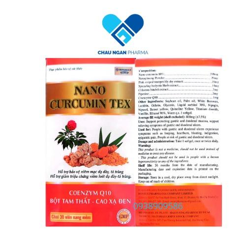 Viên uống nghệ giảm viêm loét dạ dày NANO CURCUMIN TEX  - Rostex- Tủ Thuốc Bảo Châu