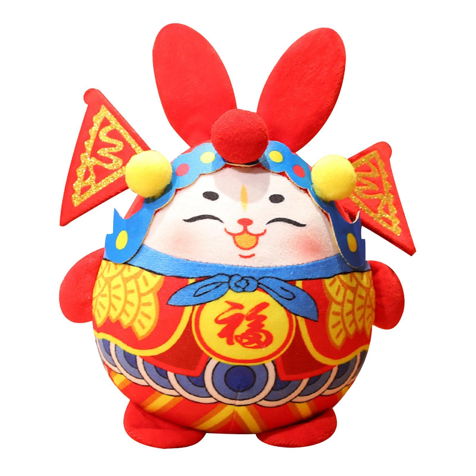 Stuffed Animal Doll Comfortable  Rabbit Plush Toy for Spring Festival Living Room Decor