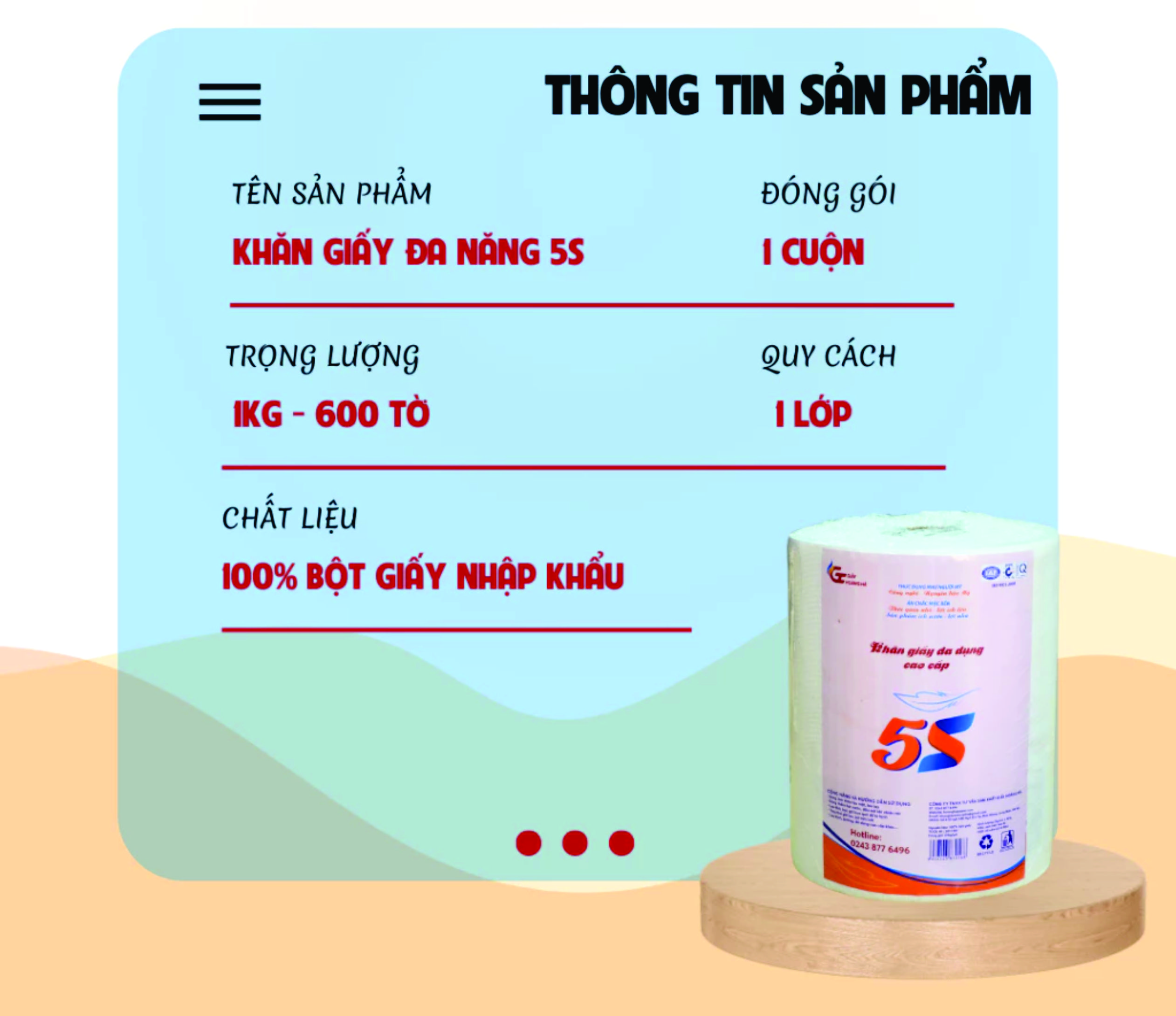 Giấy Lau Đa Năng - lau bếp tiện lợi, thấm DẦU MỠ tốt, giấy thấm thực phẩm, bảo quản rau củ, giấy ăn, Lau Tay 1kg 1 Cuộn Có Thể Giặt Được