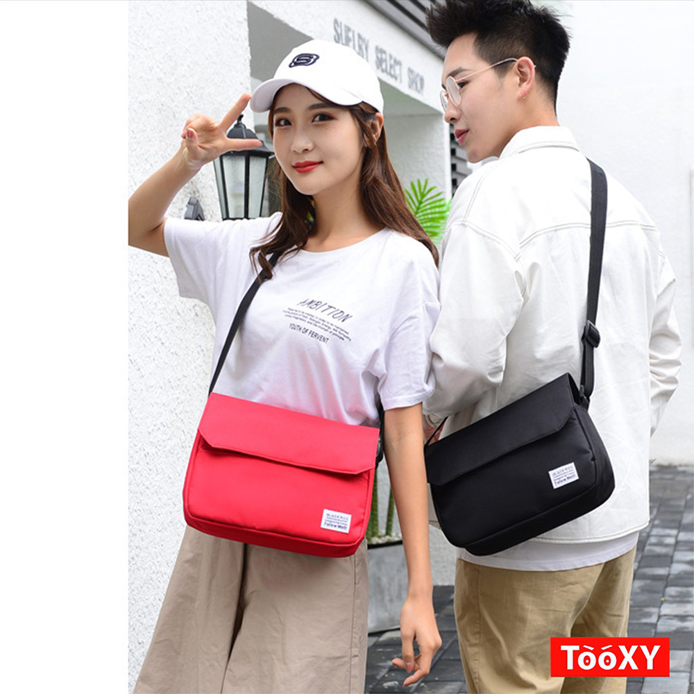 Túi đeo chéo nam vải canvas bền bỉ, túi chéo nam nữ unisex phong cách Hàn Quốc TX04