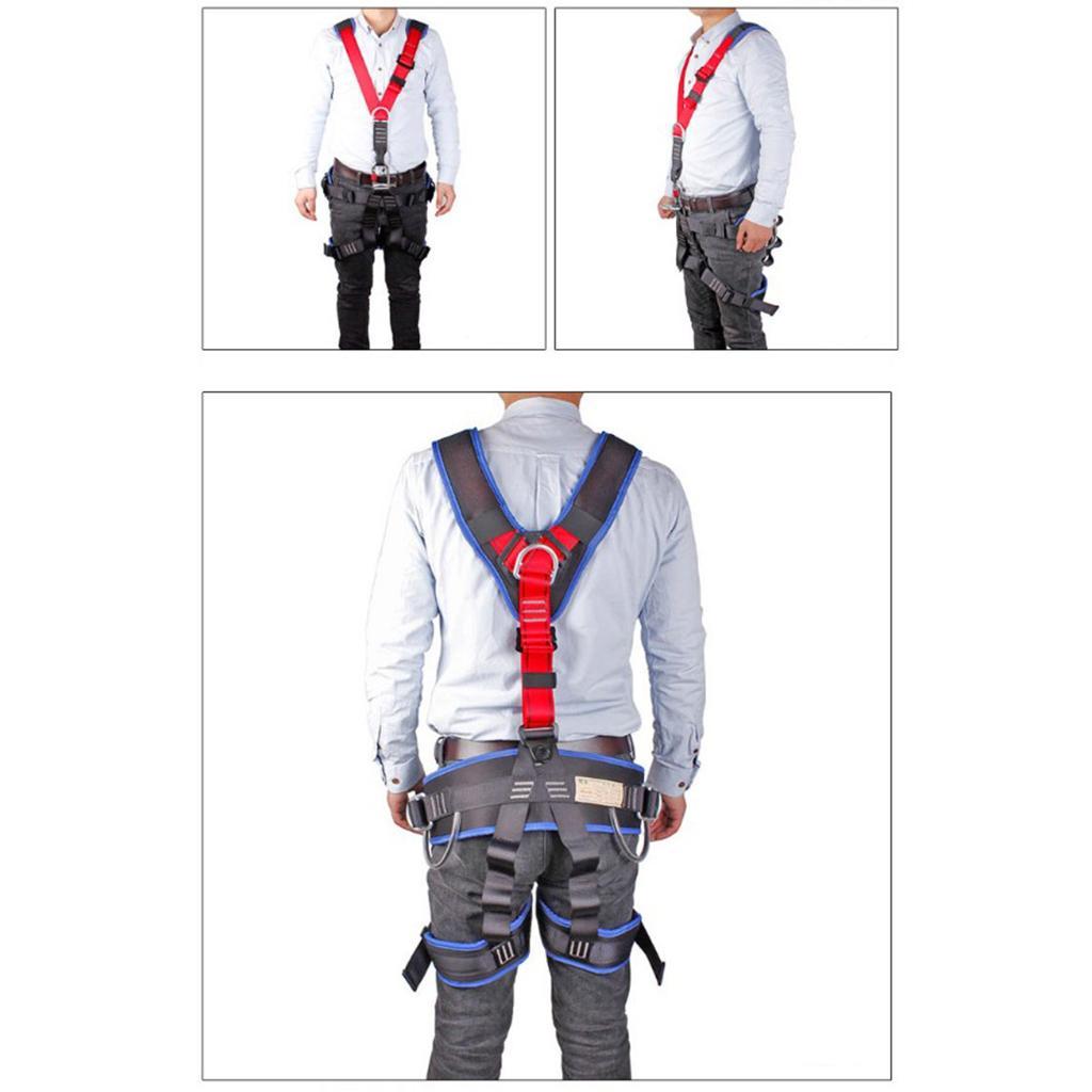 Mountaineering Safety Harness Belt Shoulder Strap Rock Climbing Aerial Work