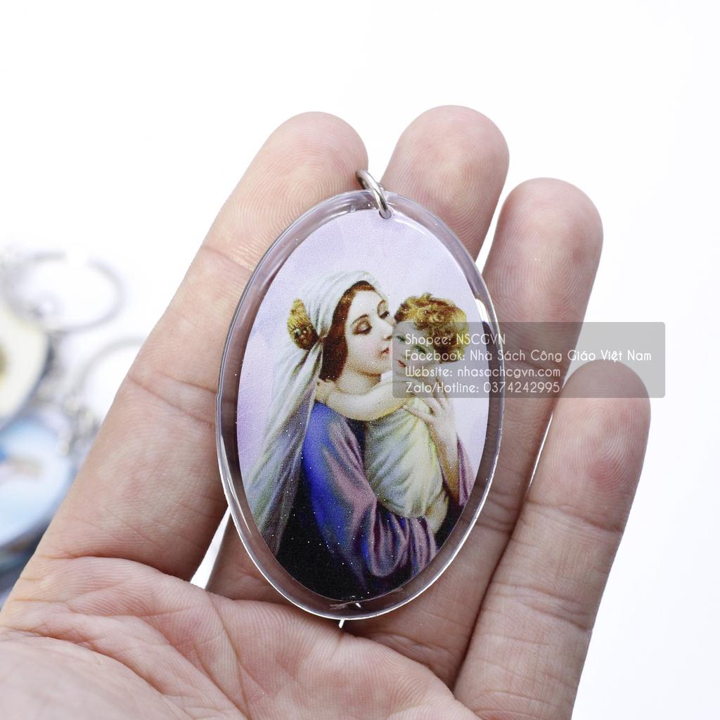 Móc khóa dẻo hình Đức Mẹ bồng con MK-17 Quà tặng Công Giáo, NOEL, GIÁNG SINH, Lễ cưới, Lễ quan thầy, sinh nhật ý nghĩa