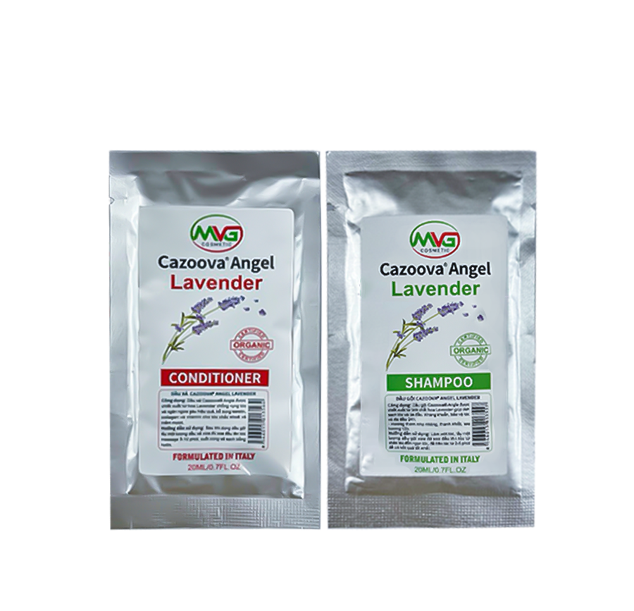 Combo dầu gội, dầu xả ngăn ngừa gàu Cazoova Lavender hương hoa oải hương quyến rũ 800ml