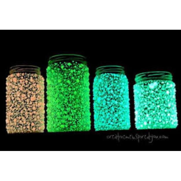Màu Dạ quang Xanh lá - Sơn acrylic dạ quang xanh lá phát sáng trong bóng tối sau khi hấp thụ Ánh sáng - dạ quang 300gr