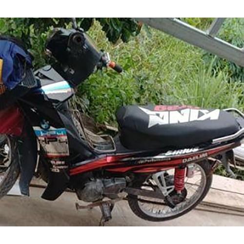 Tem sirius 110 HP4 đỏ đen crom