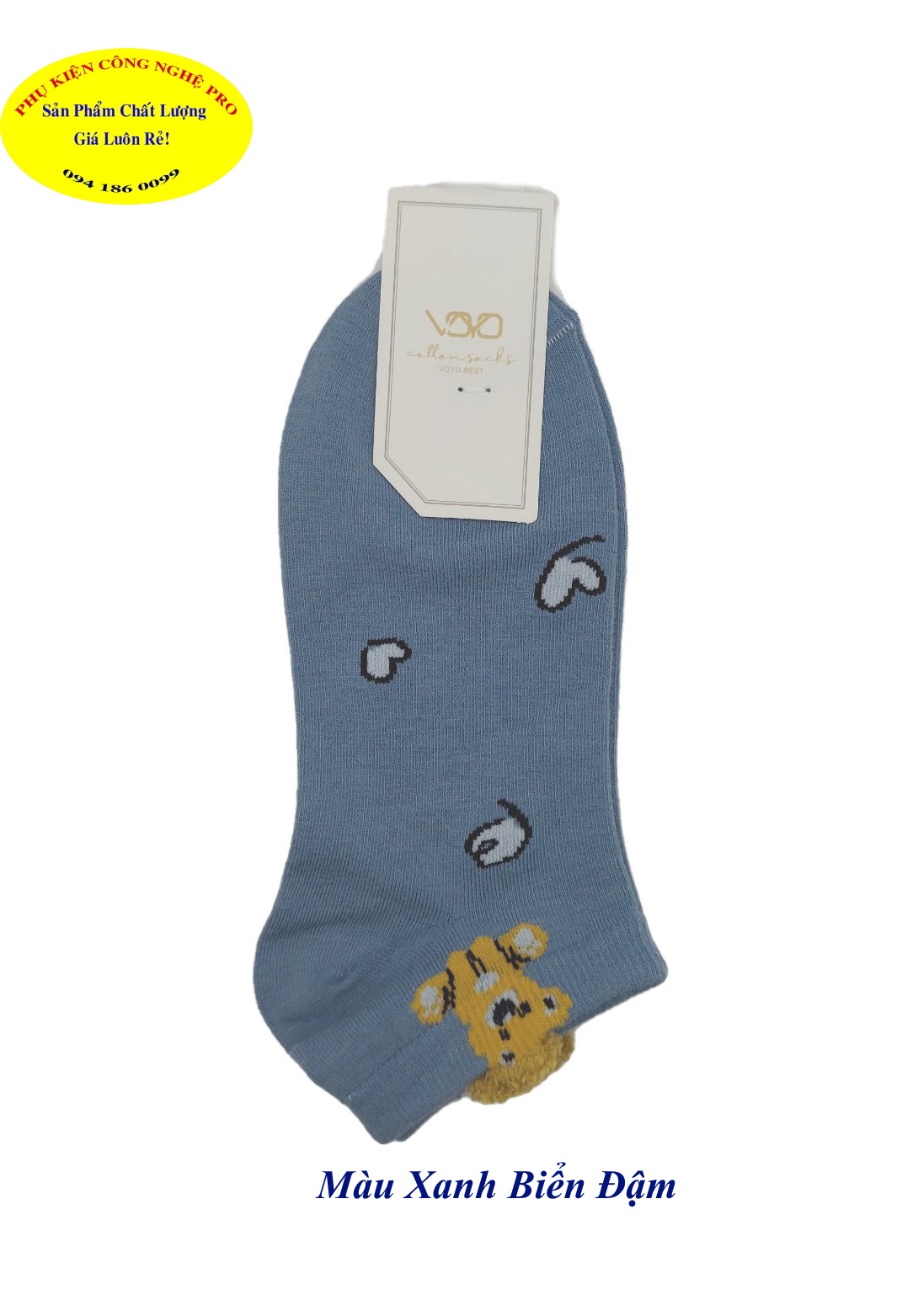 Tất Vớ nữ Kiểu cổ thấp Voyo Cotton Socks Voyo.best In hình bất kỳ Chất liệu thun cotton co giãn, Bảo vệ đôi chân