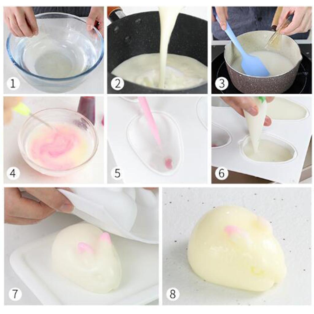 Silicone Cake Molds Rabbit Shape Non Stick Soap Pastry Cake Dessert Decor