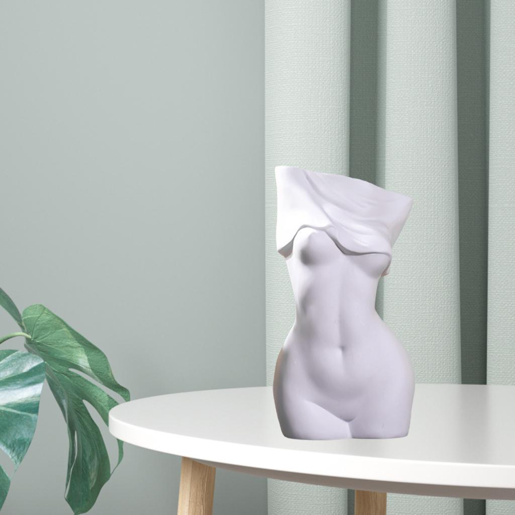 Female Body Vase Statue Desktop Living Room Flower Pot Decorative