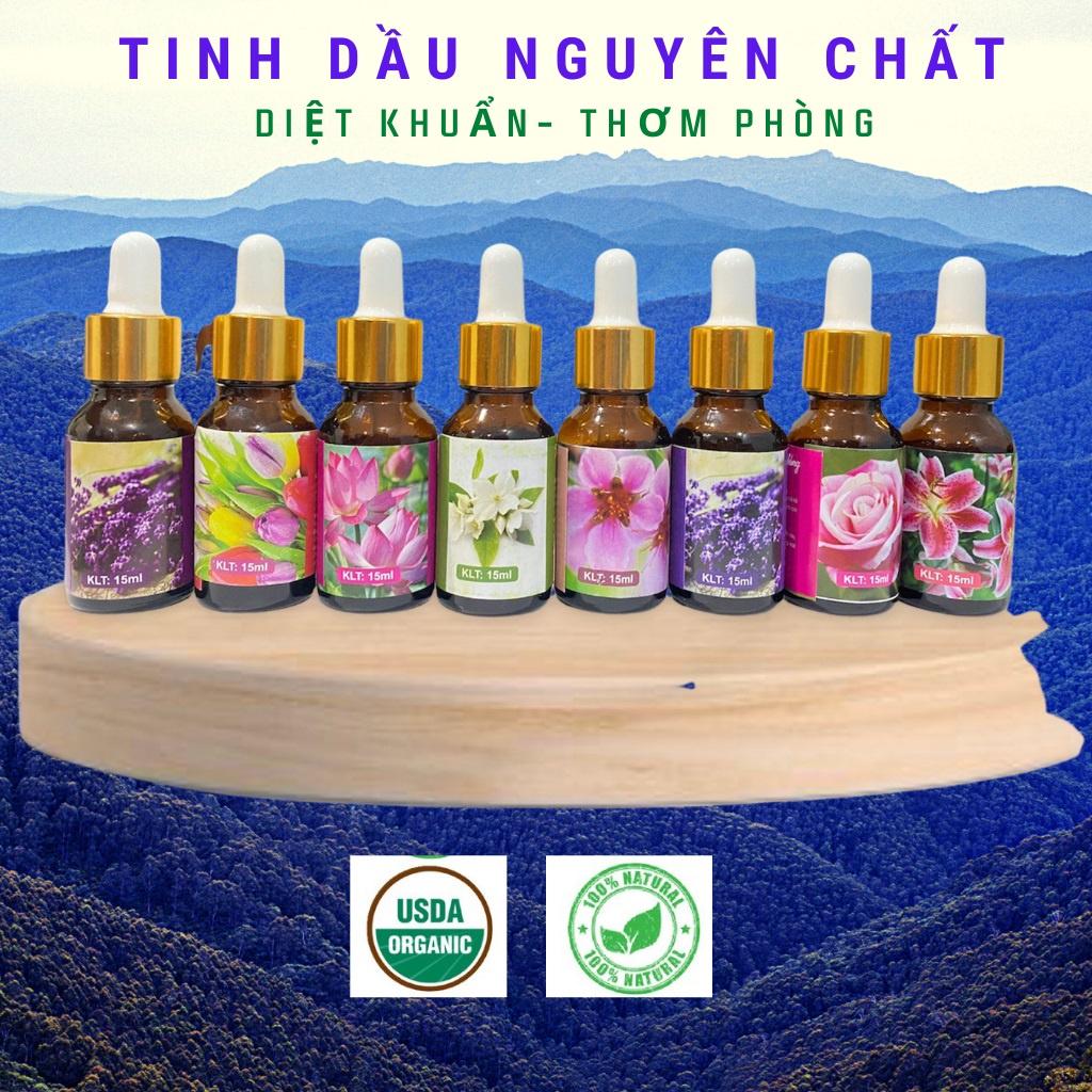 Tinh Dầu Nguyên Chất Triết Xuất Từ Thiên Nhiên Dung Tích 15ml Sử Dụng Với Máy Xông Giúp Thơm Nhà Cửa Đuổi Côn Trùng