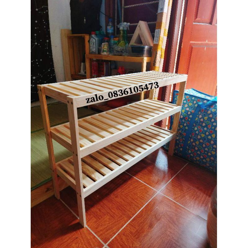 Kệ để đồ 3 ngăn bằng gỗ