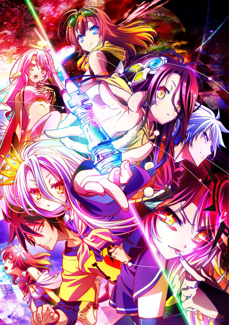 Tranh Poster No Game No Life  A4 combo 10  tấm khác nhau 