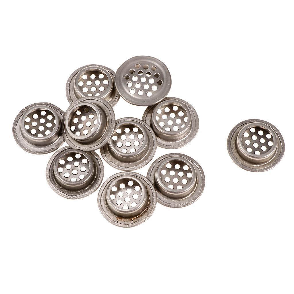 3X Stainless Steel Air Vent Louver Round Hole Air Vent Cover Louver 19mm