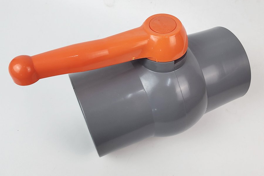 Van uPVC thân đúc bi nhưa ABS 90, 114mm Eurolife EL-VN (tay cam)