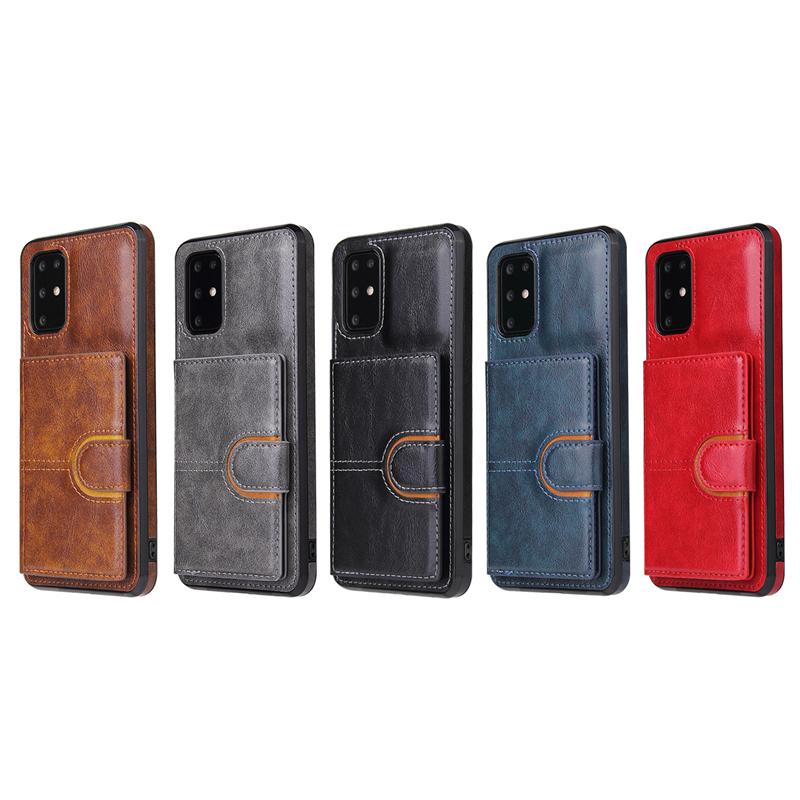 Ốp điện thoại da nam châm có ngăn đựng thẻ cho Samsung Note20 S20 FE Ultra Note10 S10 Plus