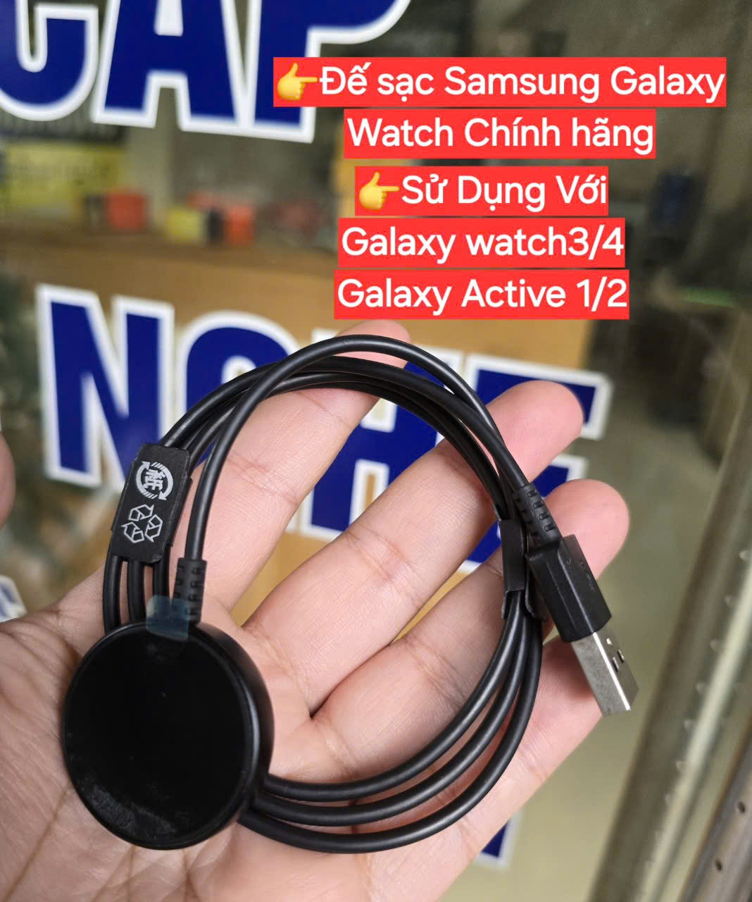 Đế sạc đồng hồ Galaxy Watch 3/Watch4/Watch FE Hàng chính hãng
