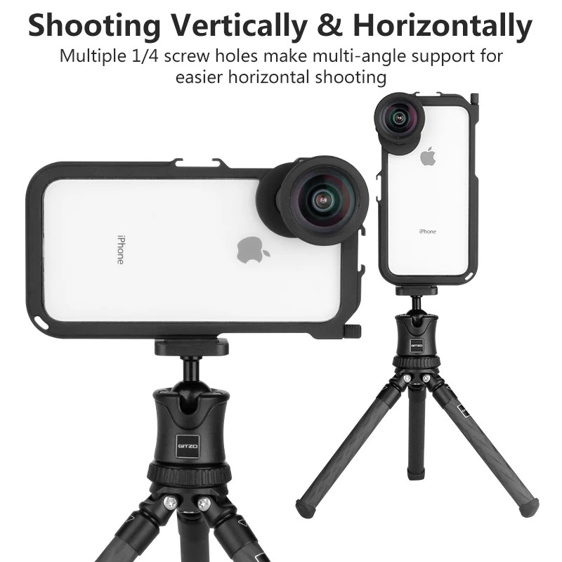 ULANZI VIDEO CAGE A - HÀNG CHÍNH HÃNG - Khung gắn lens dành cho Điện thoại iPhone XS