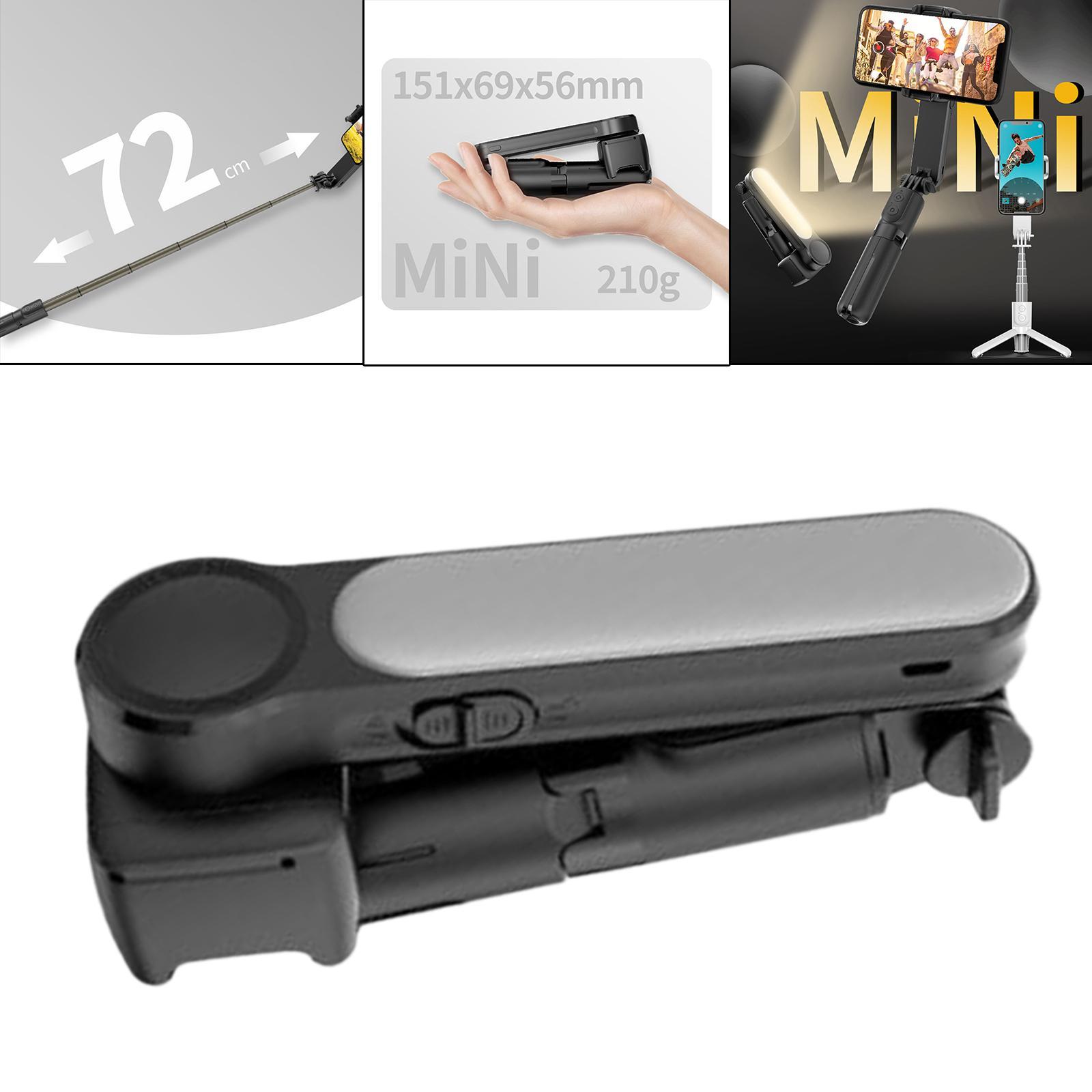 Wireless Remote Bluetooth Gimbal Stabilizer Rotation for Live Video Black