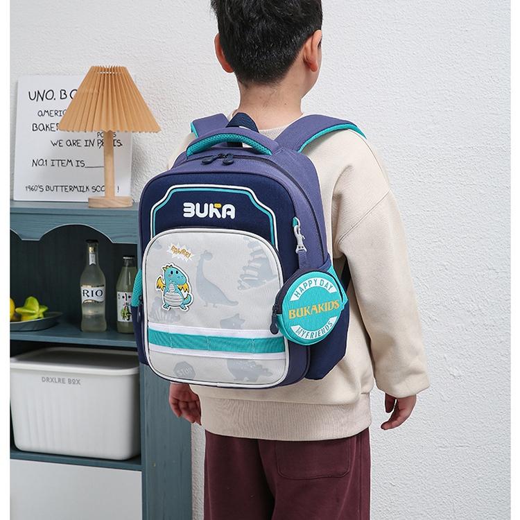 Balo cho bé đi học mẫu giáo lớp 1 2 vải oxford cao cấp kèm hộp bút màu pastel dễ thương 3027