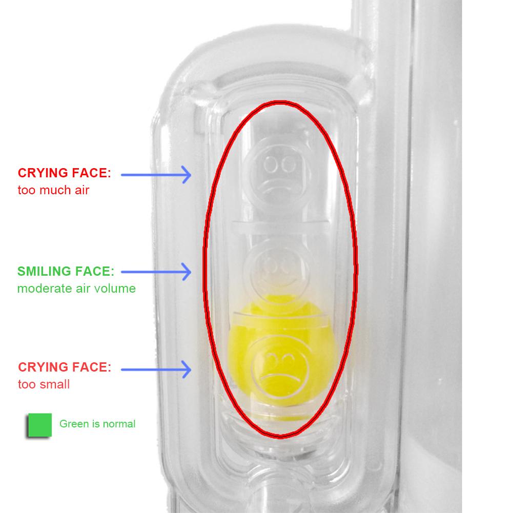Phục hồi chức năng Máy tập thở Năng lực sống Tập thể dục Dụng cụ thể thao Nhạc cụ Chức năng phổi Thở Máy tập hô hấp Color: 300ml