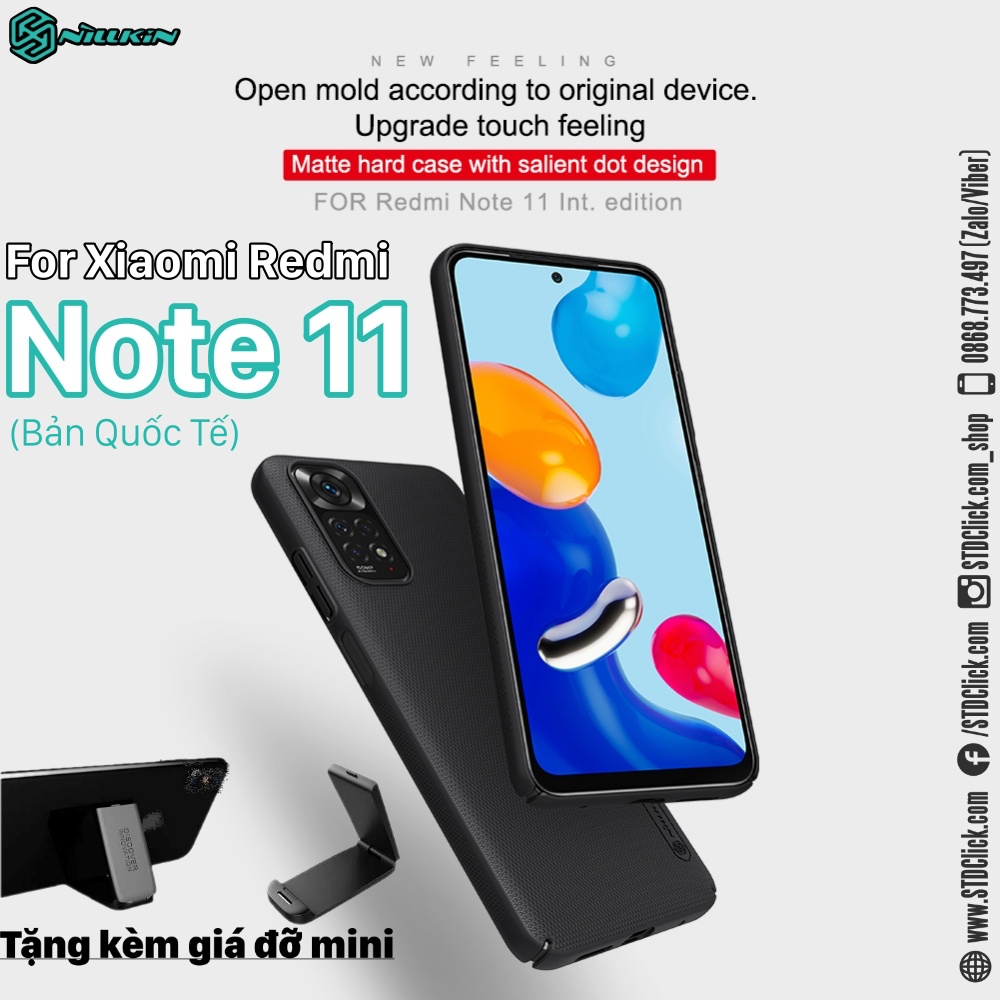 ỐP LƯNG DÀNH CHO ĐIỆN THOẠI XIAOMI REDMI NOTE 11 NILLKIN NHỰA CỨNG SẦN