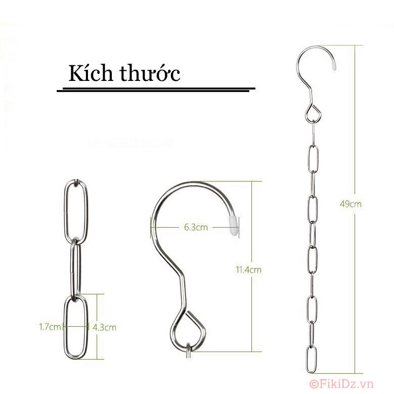 Móc treo quần áo inox tiết kiệm 90% độ dài thanh treo