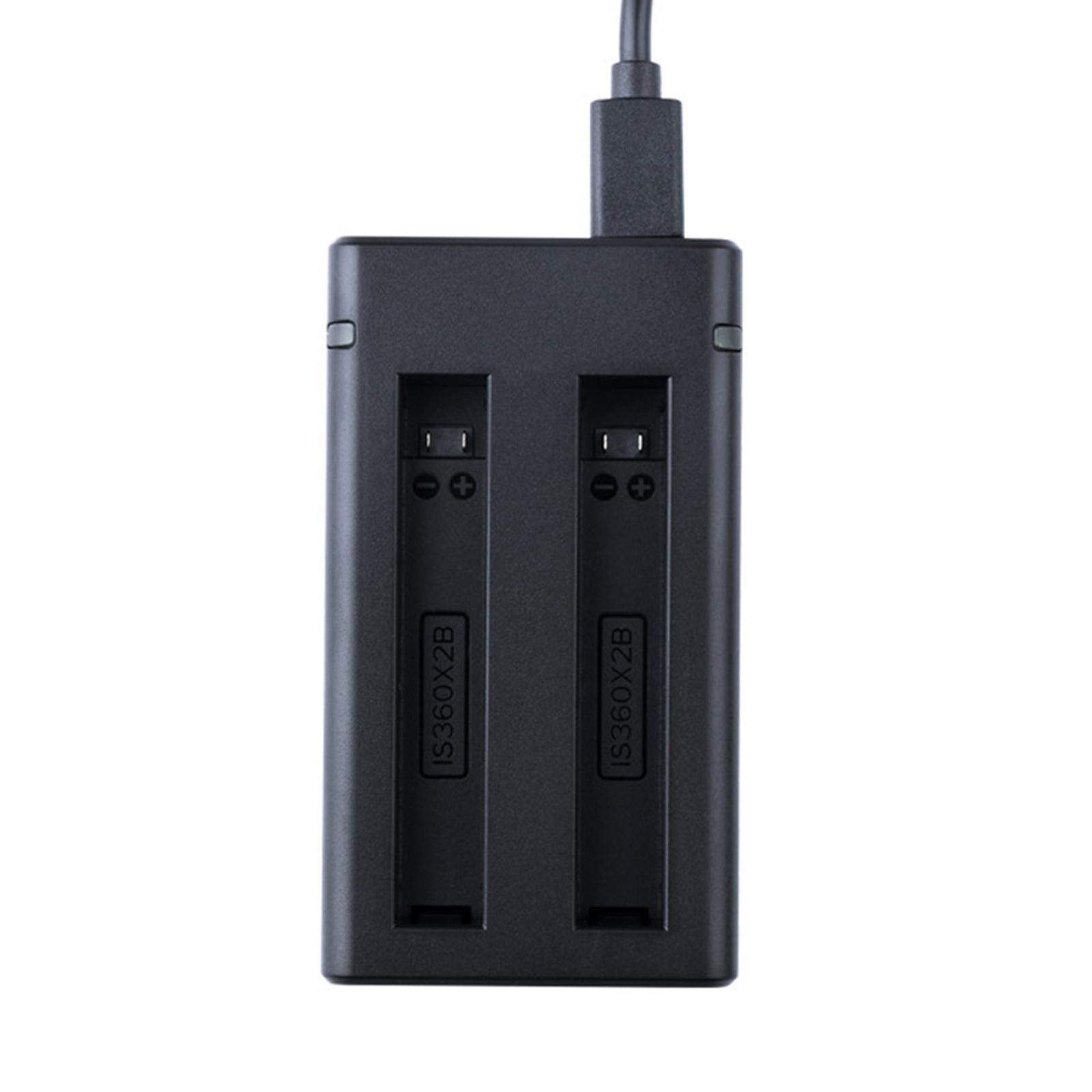 Compact Battery Charger 1x ABS with Cable Camera Battery Charger for Insta 360 One x2