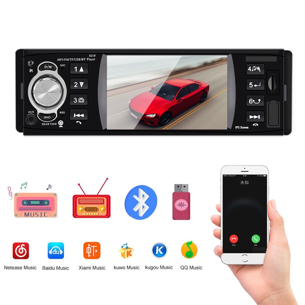 Máy nghe nhạc MP5 bluetooth 4.2 1 Din 4.1 Inch TF nhiều màu sắc kèm phụ kiện