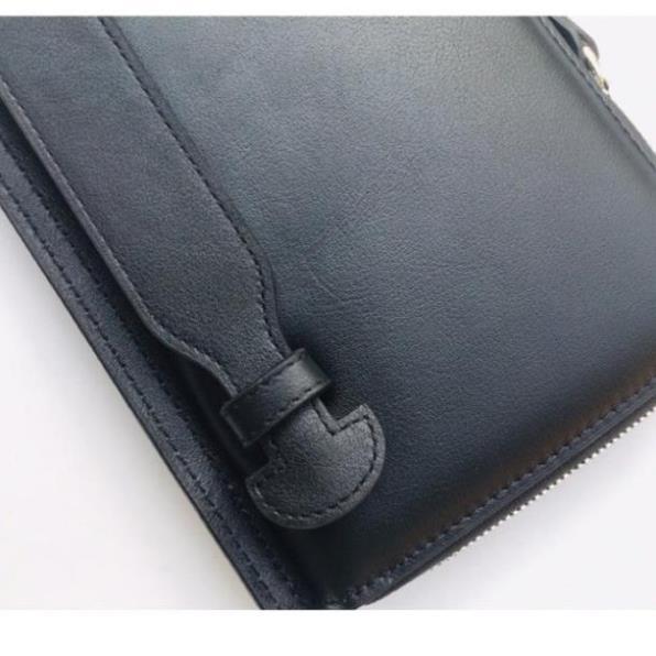 Ví nam dài, bóp nam cầm tay da bò cao cấp - clutch nam BlackMan da thật OLUX