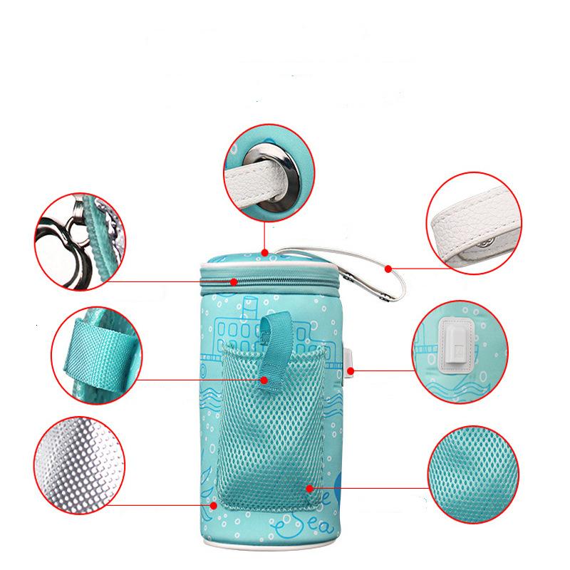 USB Mới Cho Bé Hâm Nóng Giữ Nhiệt Túi Cốc Du Lịch Di Động Trên Xe Hơi Nhiệt Sữa Ấm Túi Giữ Nhiệt Cho thức Ăn Sơ Sinh