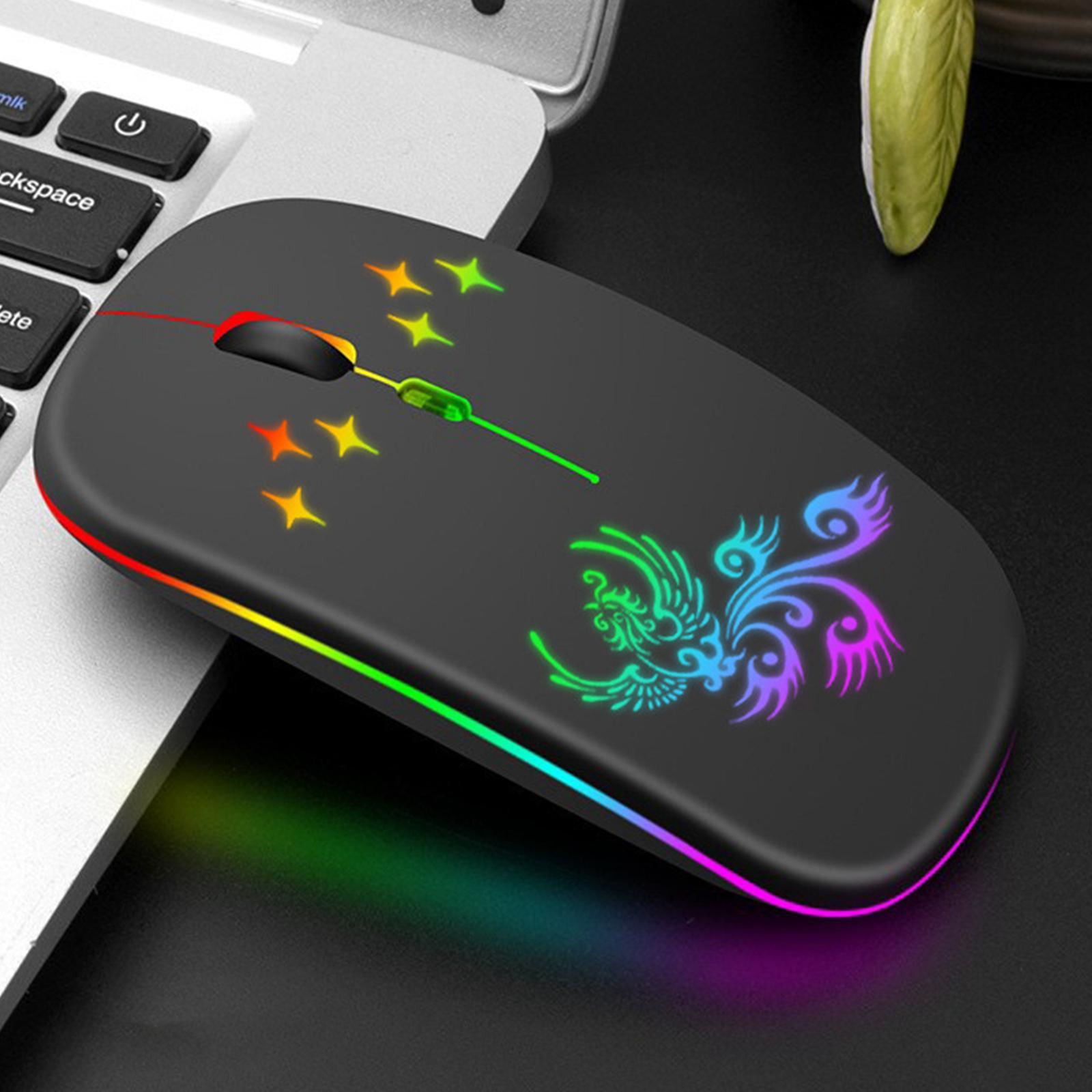 LED Wireless Mouse BT3.0 BT5.2 2.4G Slim Portable for Office PC
