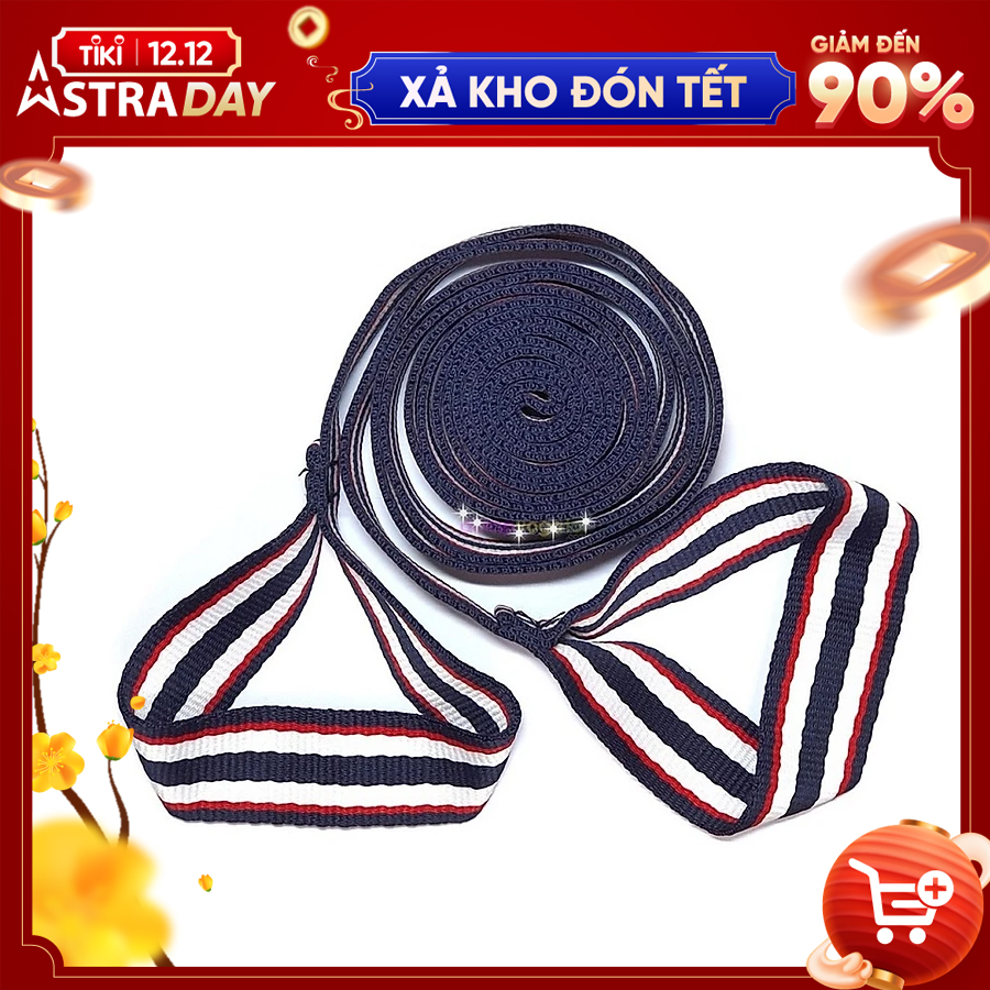 Dây đai cotton tập yoga 3m thổ cẩm , 2 đầu tập đa năng , hỗ trợ các động tác Yoga , dây tập yoga bền đẹp nhiều màu sắc