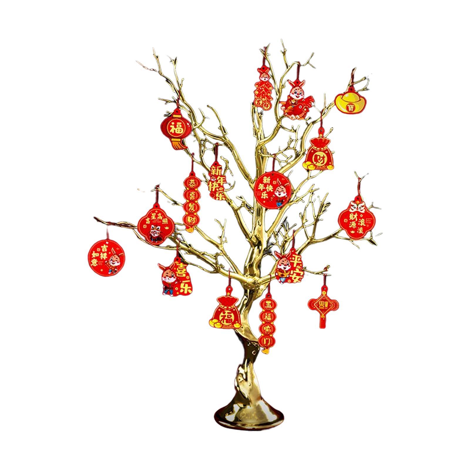 Chinese New Year Decoration Artificial Bonsai Charm Pendants Home Decor
