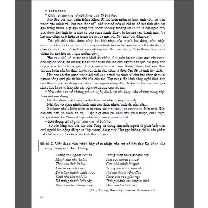 Sách - Cảm thụ, phân tích tác phẩm văn học ngoài sách giáo khoa tác phẩm thơ (dùng chung cho các bộ sgk hiện hành) - HA