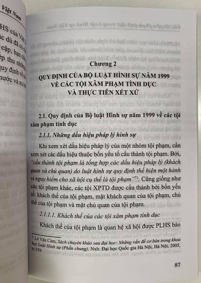 Các tội x phạm tình dục trong luật hình sự Việt Nam