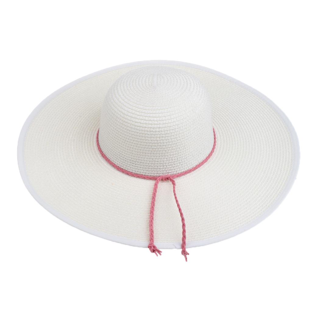 Lightweight Foldable Women's Big Brim Sun Hat Roll up Beach Cap Straw Hat