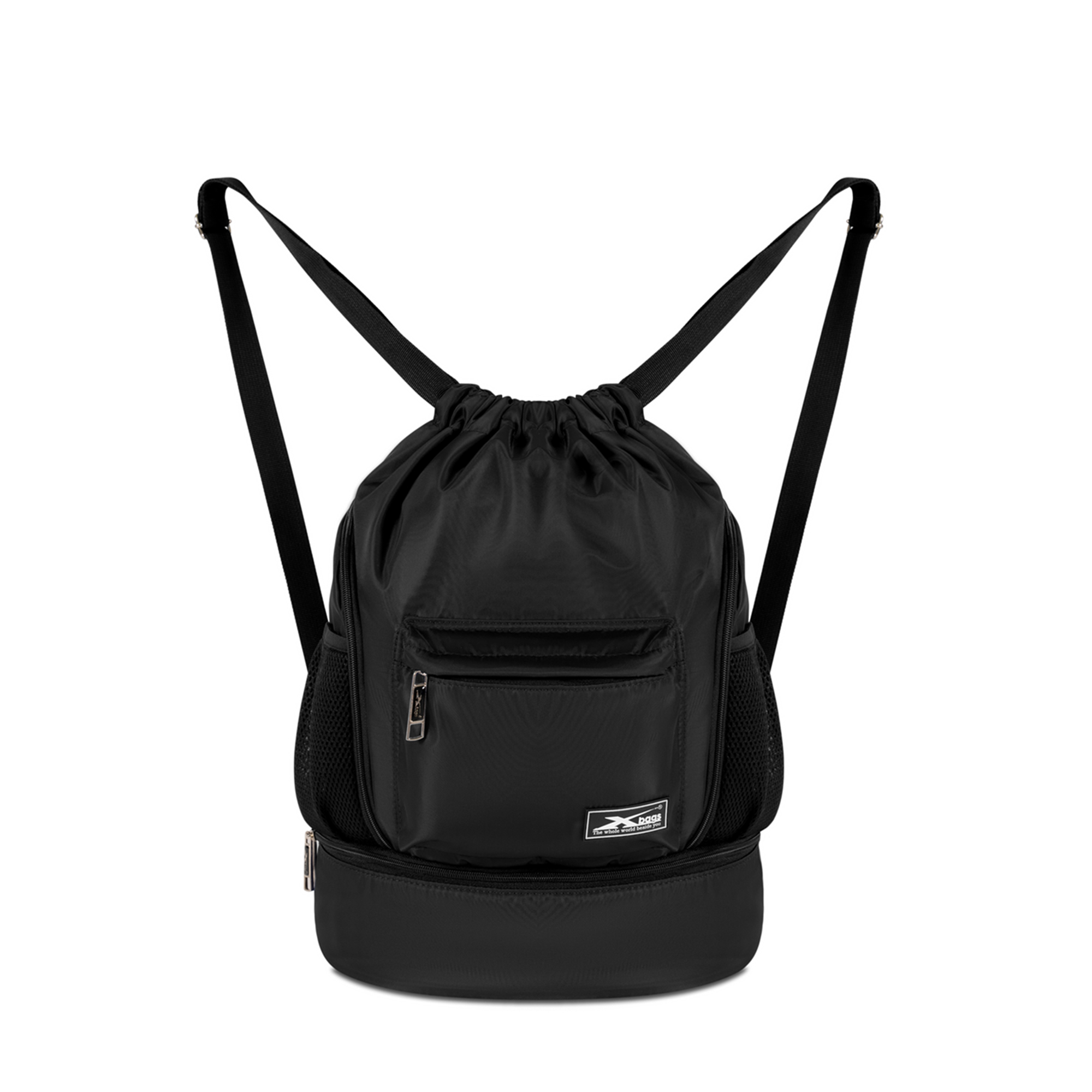 Balo dây rút thể thao đen Xbags Wisdom Xb 6004, Chất liệu chống thấm nước hiệu quả