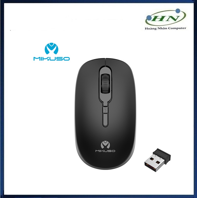 Chuột Máy Tính Không Dây Mikuso MOS-W085, Chuột Máy Tính Điều Chỉnh USB 2.4Ghz 1600 DPI - HN
