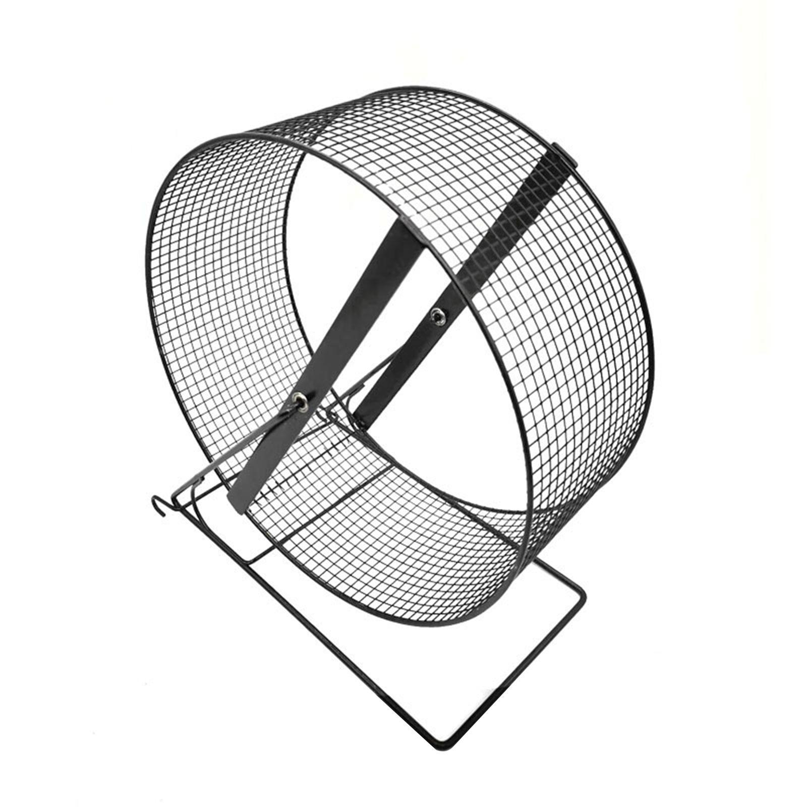 Iron Hamster Running Exercise Wheel Guinea Pig Jogging Wheel Black Wire Mesh