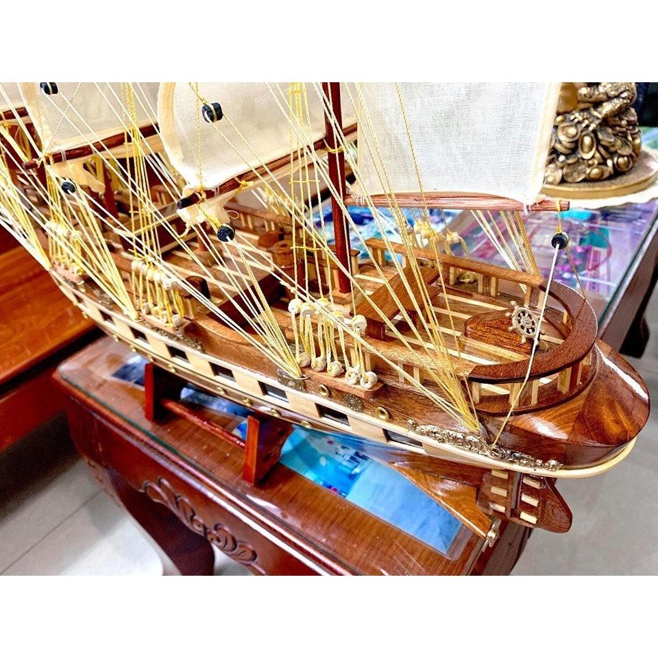 Mô hình tàu thuyền gỗ trang trí Tàu chở hàng FRANCE của Pháp - Thân tàu dài 77cm - Gỗ Còng